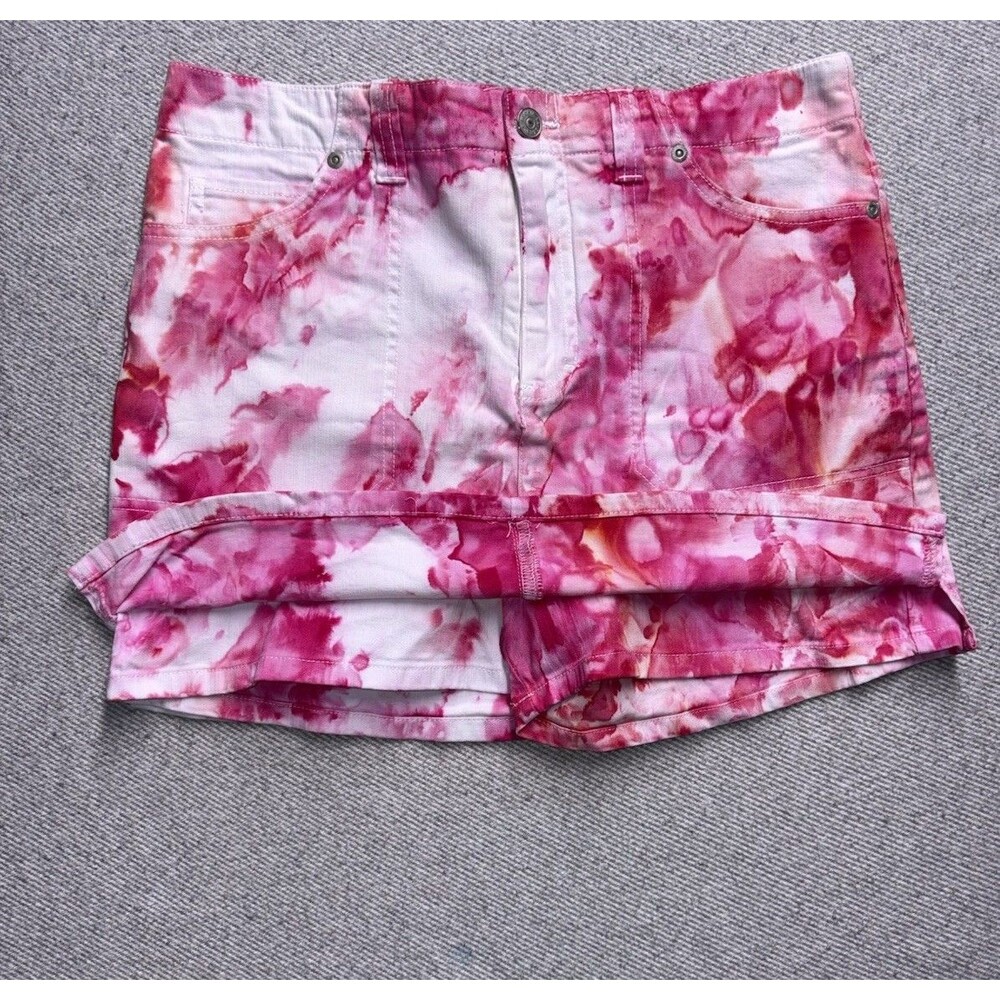 Gloria Vanderbilt Petite Pink Tie-Dye Skort Women’s Size 10 Petite - Picture 4 of 10